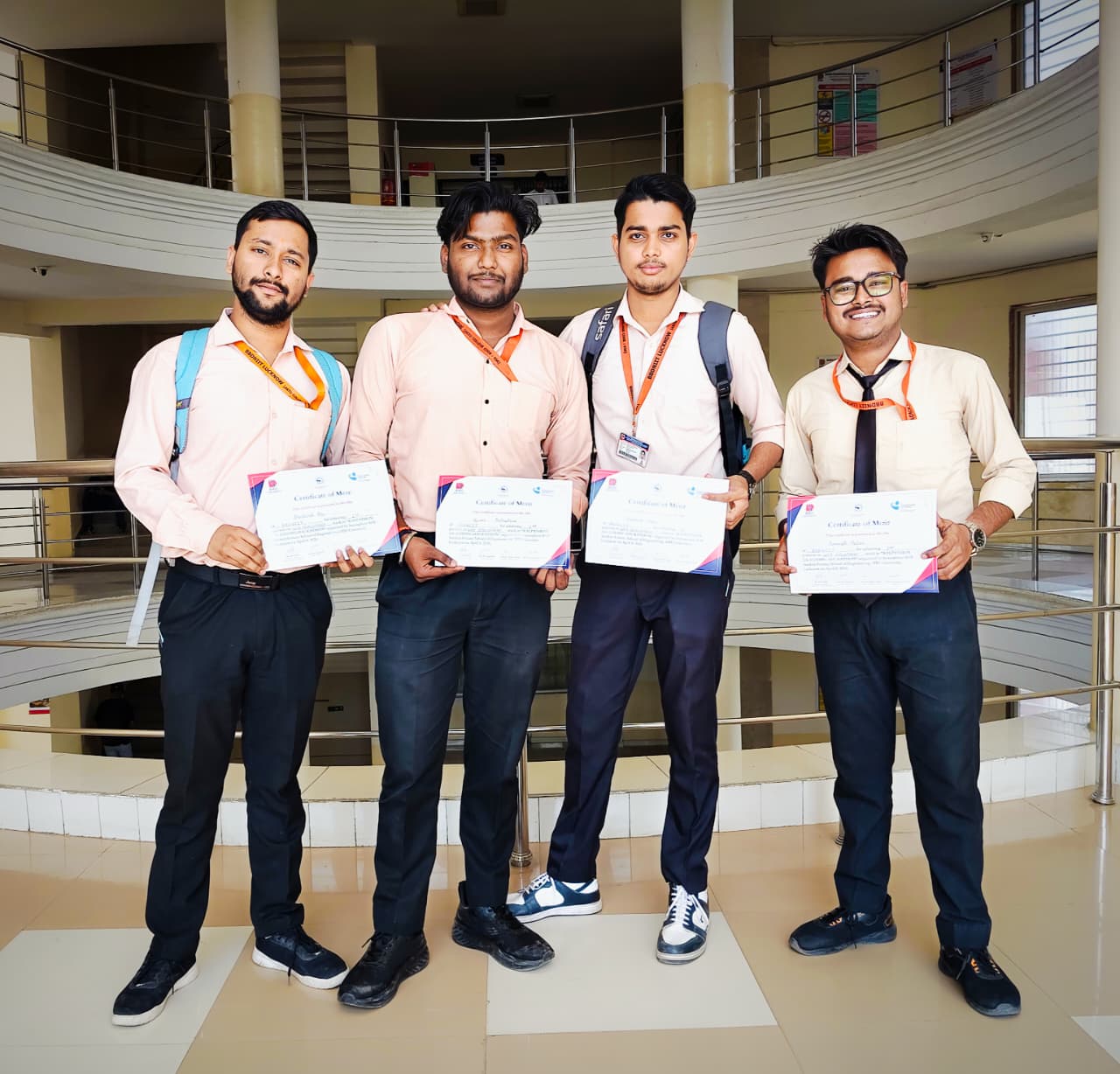 Kalpathon Hackathon Winner 2026 team holding certificates